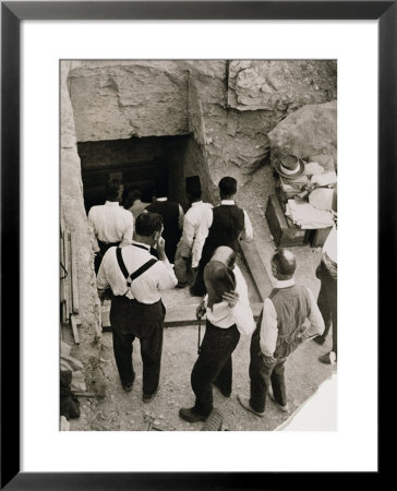 Party Going Down The Steps To The Tomb Of Tutankhamun, Valley Of The Kings, 1923 by Harry Burton Pricing Limited Edition Print image