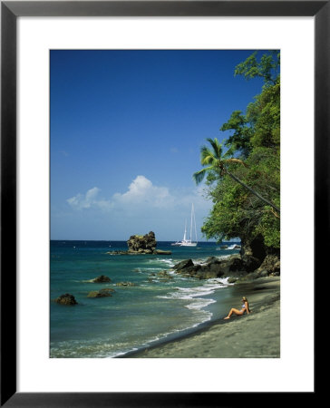 Sunbathing On The Beach In St. Lucia by Anne Keiser Pricing Limited Edition Print image