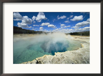 A View Of The Sapphire Pool At The Biscuit Geyser Basin by Norbert Rosing Pricing Limited Edition Print image