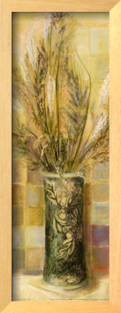 Green Oak Vase-6X18 by Carol Rowan Pricing Limited Edition Print image