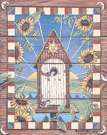 Sunflower Birdhouse by Jonnie Chardonn Pricing Limited Edition Print image