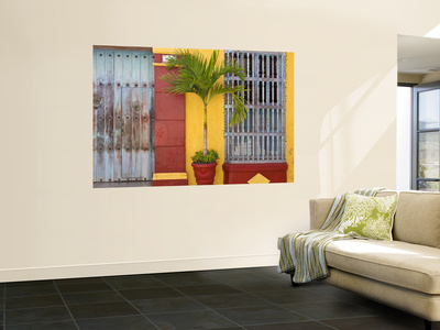 Colombia, Bolivar, Cartagena De Indias, Old Walled City, Windows Of Colonial House by Jane Sweeney Pricing Limited Edition Print image