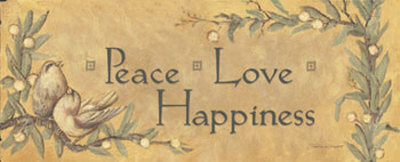 Peace Love Happiness by Stephanie Marrott Pricing Limited Edition Print image