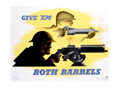 Give 'Em Both Barrels by Jean Carlu Pricing Limited Edition Print image