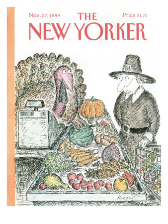 The New Yorker Cover - November 27, 1989 by Edward Koren Pricing Limited Edition Print image