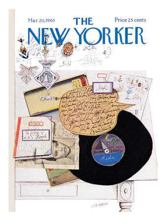 The New Yorker Cover - March 20, 1965 by Saul Steinberg Pricing Limited Edition Print image