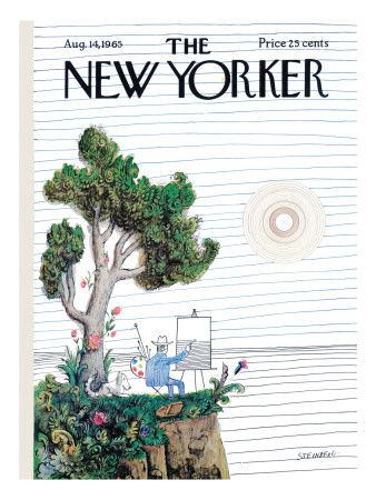 The New Yorker Cover - August 14, 1965 by Saul Steinberg Pricing Limited Edition Print image