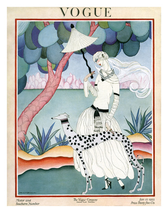 Vogue Cover - January 1922 by Helen Dryden Pricing Limited Edition Print image