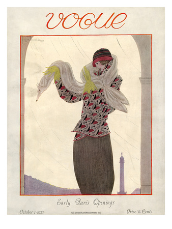 Vogue Cover - October 1923 by Georges Lepape Pricing Limited Edition Print image