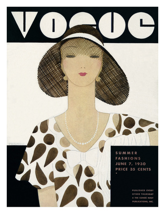 Vogue Cover - June 1930 by Harriet Meserole Pricing Limited Edition Print image