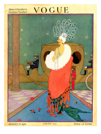 Vogue Cover - January 1918 by Helen Dryden Pricing Limited Edition Print image