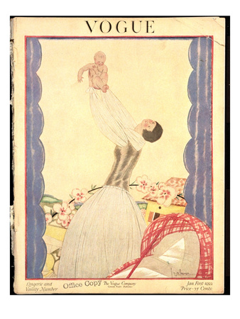 Vogue Cover - January 1922 by Georges Lepape Pricing Limited Edition Print image