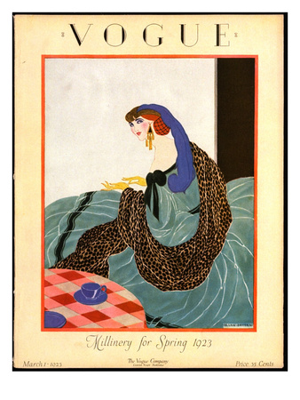 Vogue Cover - March 1923 by Helen Dryden Pricing Limited Edition Print image