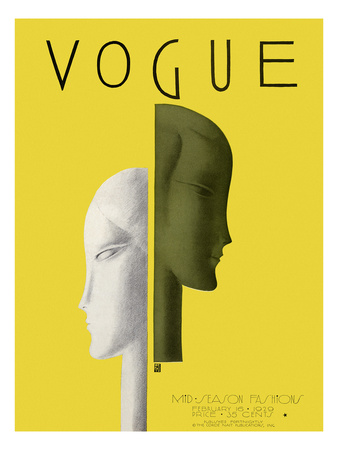 Vogue Cover - February 1929 by Eduardo Garcia Benito Pricing Limited Edition Print image