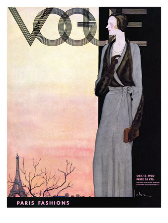 Vogue Cover - October 1930 by Georges Lepape Pricing Limited Edition Print image
