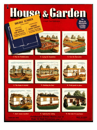 House & Garden Cover - February 1942 by Robert Harrer Pricing Limited Edition Print image