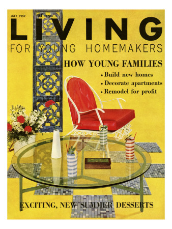 Living For Young Homemakers Cover - July 1959 by Bruce Pendelton Pricing Limited Edition Print image