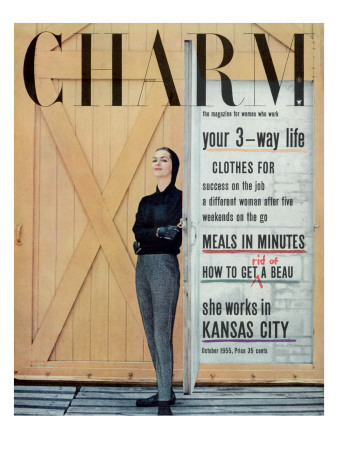 Charm Cover - October 1955 by Carmen Schiavone Pricing Limited Edition Print image