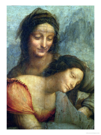 The Virgin And Child With St. Anne, Detail Of The Virgin And St. Anne, Circa 1510 by Leonardo Da Vinci Pricing Limited Edition Print image