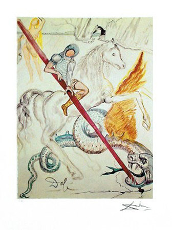 Saint George And The Dragon by Salvador Dali Pricing Limited Edition Print image