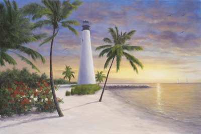 Lighthouse-Key Biscayne by Diane Romanello Pricing Limited Edition Print image