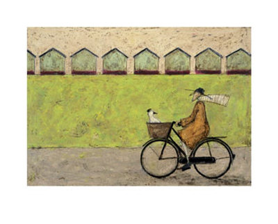 Cycling Behind The Beach Huts by Sam Toft Pricing Limited Edition Print image