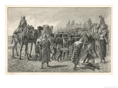 East Africa A Convoy Of Captured Slaves In The Soudan by B. J. Schonberg Pricing Limited Edition Print image