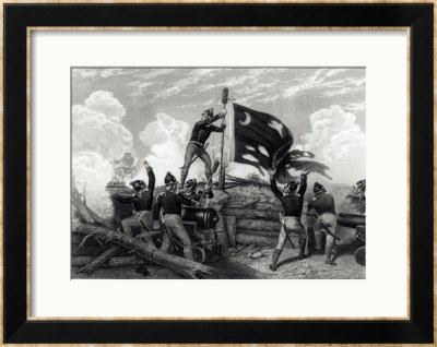 The Heroism Of Sergeant William Jasper In Defence Of Fort Moultrie, South Carolina, 12Th May 1780 by Johannes Adam Simon Oertel Pricing Limited Edition Print image