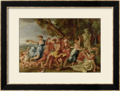Bacchanal Before A Herm, Circa 1634 by Nicolas Poussin Pricing Limited Edition Print image