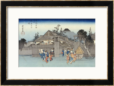 Willow At The Exit Of Shimabara by Ando Hiroshige Pricing Limited Edition Print image