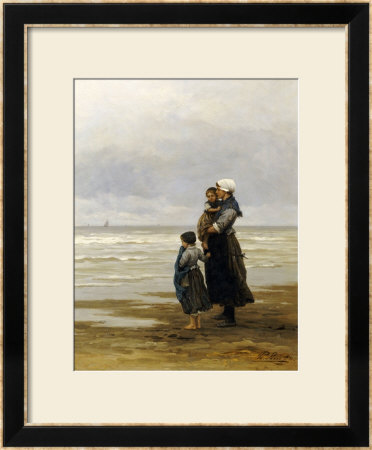 Waiting For The Boats, 1881 by Philippe Lodowyck Jacob Frederik Sadee Pricing Limited Edition Print image