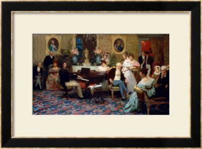 Chopin Playing The Piano In Prince Radziwill's Salon, 1887 by Henryk Siemiradzki Pricing Limited Edition Print image