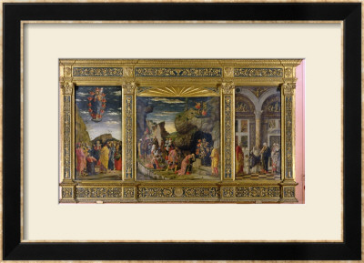 Altarpiece Showing The Ascension, The Adoration Of The Magi And The Circumcision by Andrea Mantegna Pricing Limited Edition Print image