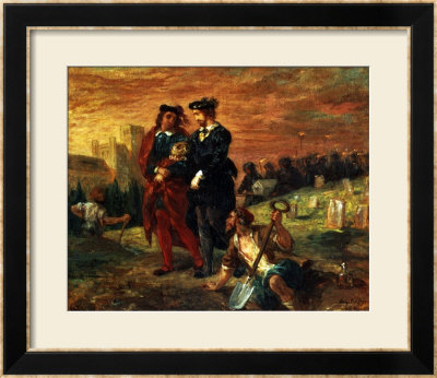 Hamlet And Horatio In The Cemetery, 1859 by Eugene Delacroix Pricing Limited Edition Print image