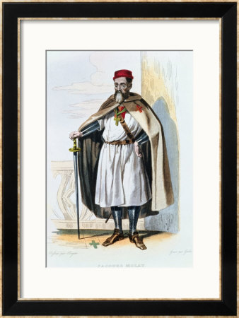 Portrait Of Jacques De Molay Master Of The Knights Templar by Roguer Pricing Limited Edition Print image