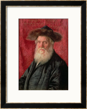 Portrait Of The Rabbi Of Nadvorno, Circa 1910 by Isidor Kaufmann Pricing Limited Edition Print image