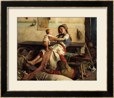 Playing With Baby by Gaetano Chierici Pricing Limited Edition Print image