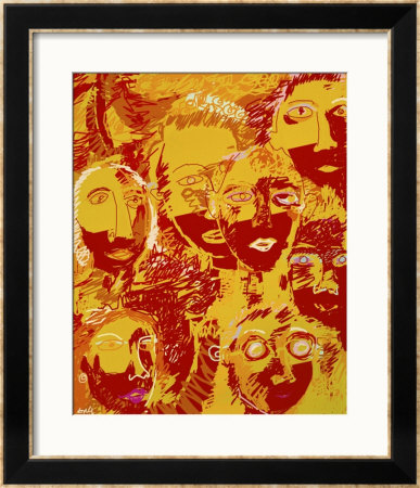 Faces: Yellow And Red by Diana Ong Pricing Limited Edition Print image