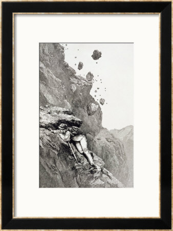 A Cannonade On The Matterhorn, 1862, From The Ascent Of The Matterhorn by James Mahoney Pricing Limited Edition Print image