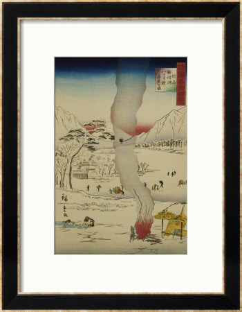 Men Fishing For Eels And Other Fish Through A Hole In The Ice by Hiroshige Ii Pricing Limited Edition Print image