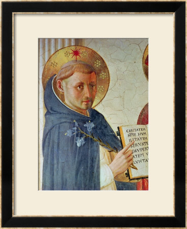 The Madonna Delle Ombre, Detail Of St. Dominic, 1450 by Fra Angelico Pricing Limited Edition Print image