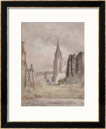 Demolition Of Saint-Germain-Des-Pres, Circa 1867-68 by Prudent Leon Bouchaud Pricing Limited Edition Print image