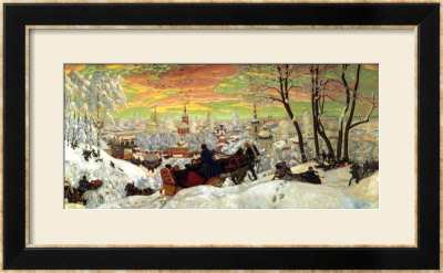 Arriving For Shrove-Tide, 1916 by Boris Kustodiyev Pricing Limited Edition Print image