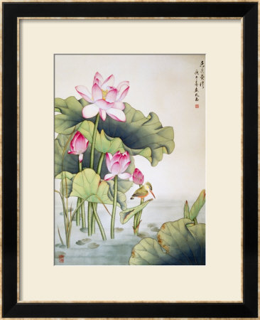 Lotuses And Bird by Fangyu Meng Pricing Limited Edition Print image