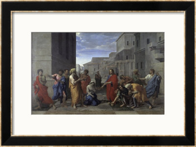 Christ And The Woman Taken In Adultery by Nicolas Poussin Pricing Limited Edition Print image