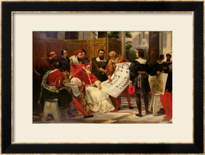 Pope Julius Ii Ordering Bramante Michelangelo And Raphael To Build The Vatican And St. Peter's 1827 by Horace Vernet Pricing Limited Edition Print image