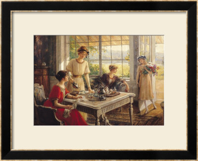Women Taking Tea by Albert Lynch Pricing Limited Edition Print image