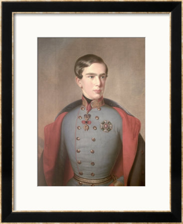 Portrait Of Emperor Franz Joseph Of Austria (1830-1916) Aged 20, 1850 by C. Lemmermayer Pricing Limited Edition Print image