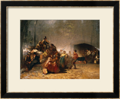 The Party In The Maple Sugar Camp, Circa 1861-66 by Eastman Johnson Pricing Limited Edition Print image