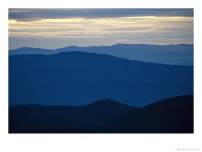 Twilight View Of The Blue Ridge Mountains From Big Meadows by Raymond Gehman Pricing Limited Edition Print image
